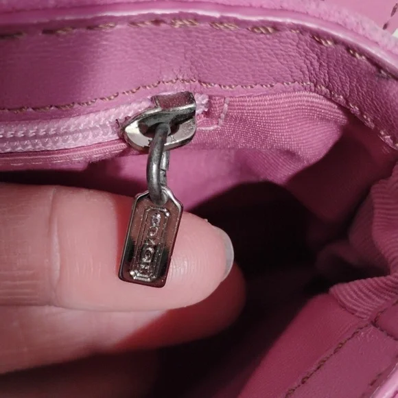 RARE! Auth Coach Y2K 90's Vintage Legacy 🩷 Pink Suede Small Satchel - Picture 14 of 16